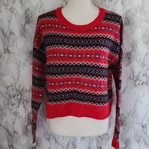 Deb cropped fair isle sweater size medium